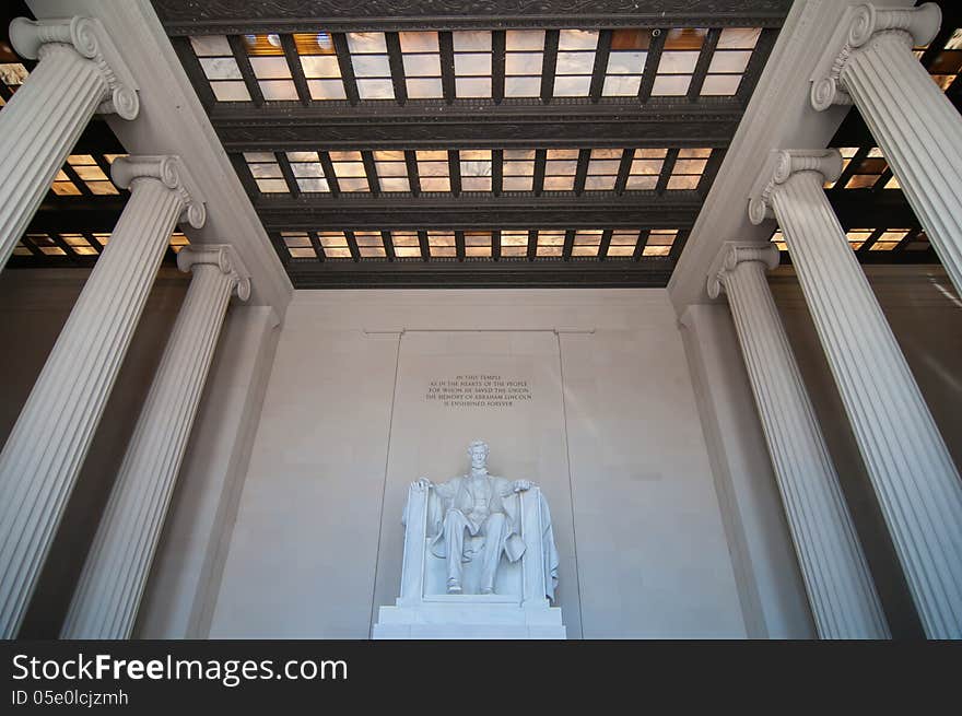 Abraham Lincoln Memorial in Washington DC USA