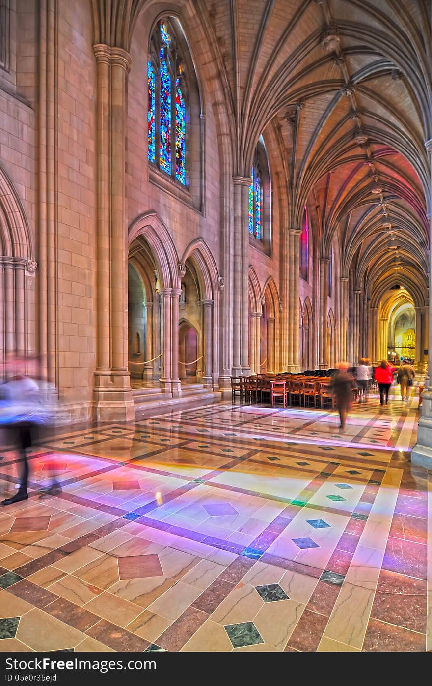 Interior of a national cathedral gothic classic architecture