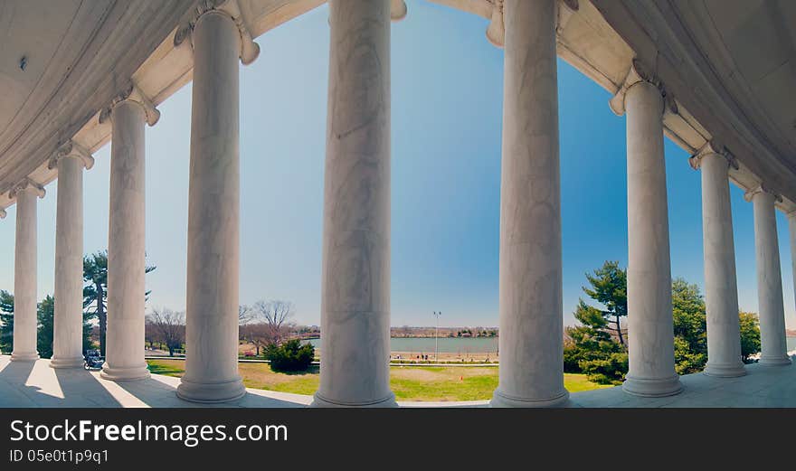 Neoclassical ionic architectural details and pillars. Neoclassical ionic architectural details and pillars