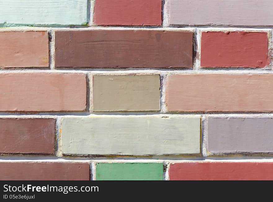 Bricks in many colors