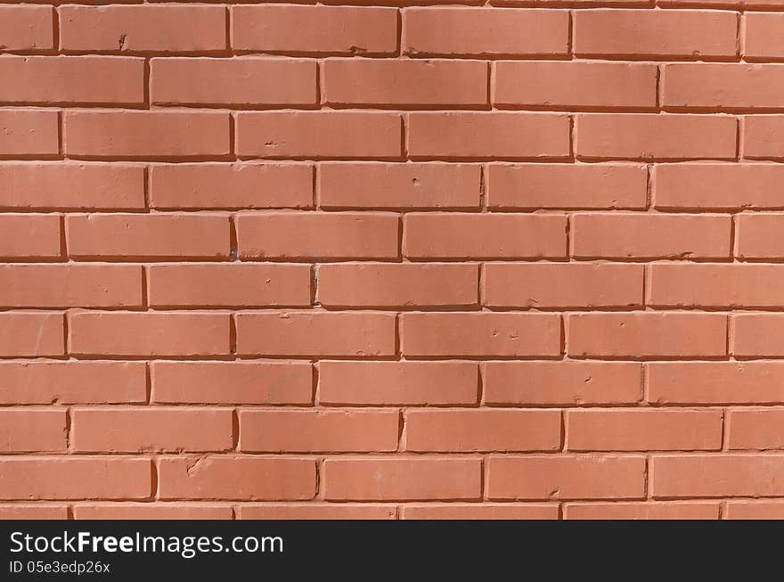 Detail of a red brick wall