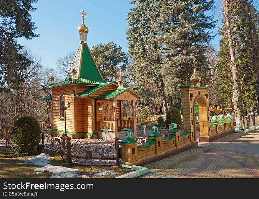 Temple of the Holy Great Martyr and Healer Panteleimon. Russia, Kislovodsk. Temple of the Holy Great Martyr and Healer Panteleimon. Russia, Kislovodsk