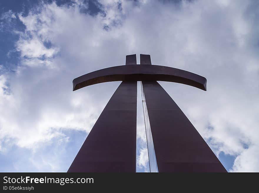 The cross standing in Gdansk