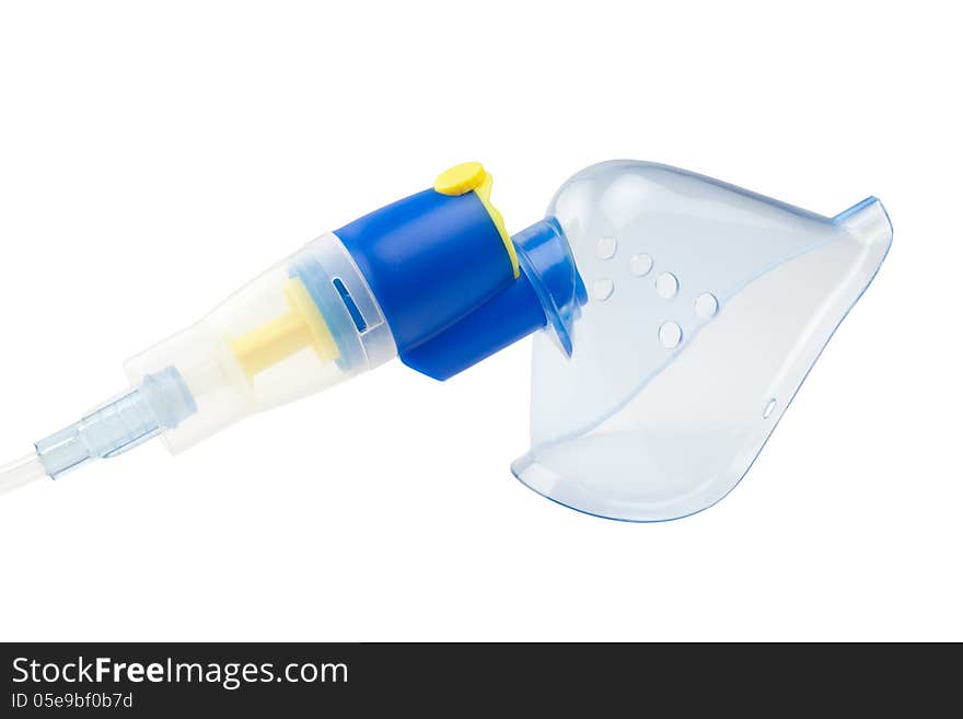 Inhaler mask for inhalation therapy with nebuliser. Inhaler mask for inhalation therapy with nebuliser