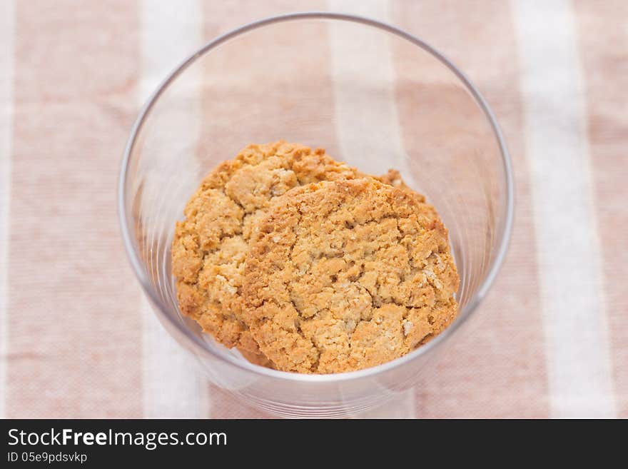 Home made chocolate chip cookies on a white plate. Home made chocolate chip cookies on a white plate.