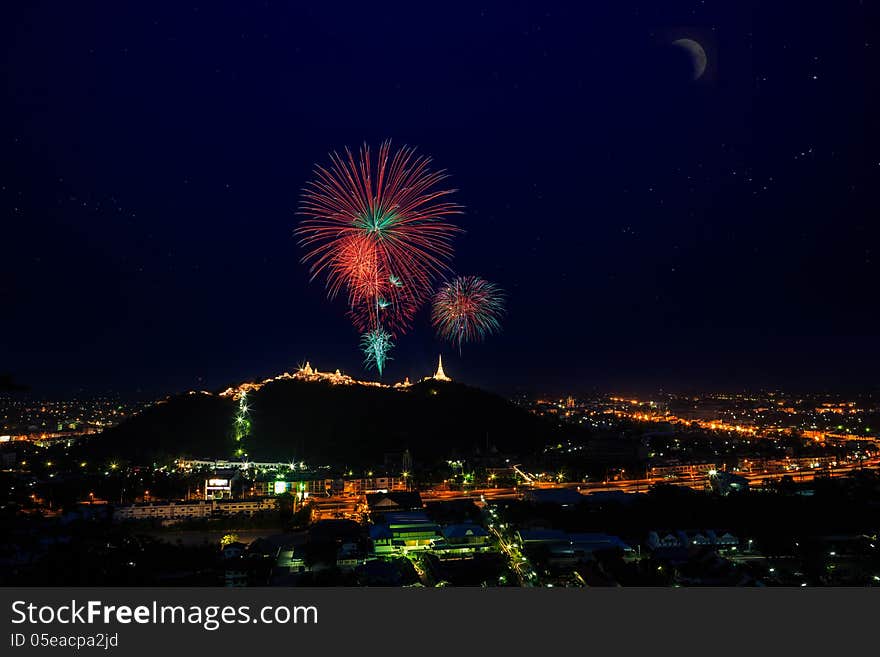 Nightscape of phetchaburi