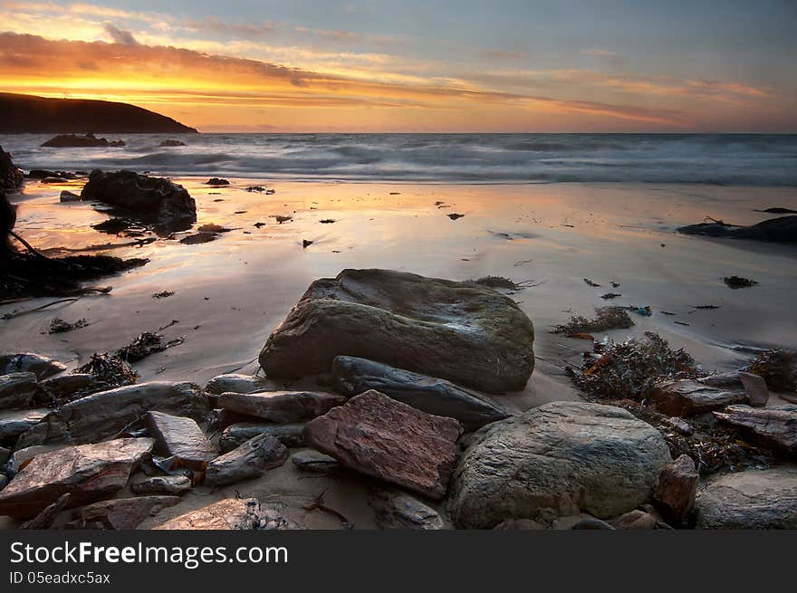 Sunrise by the water