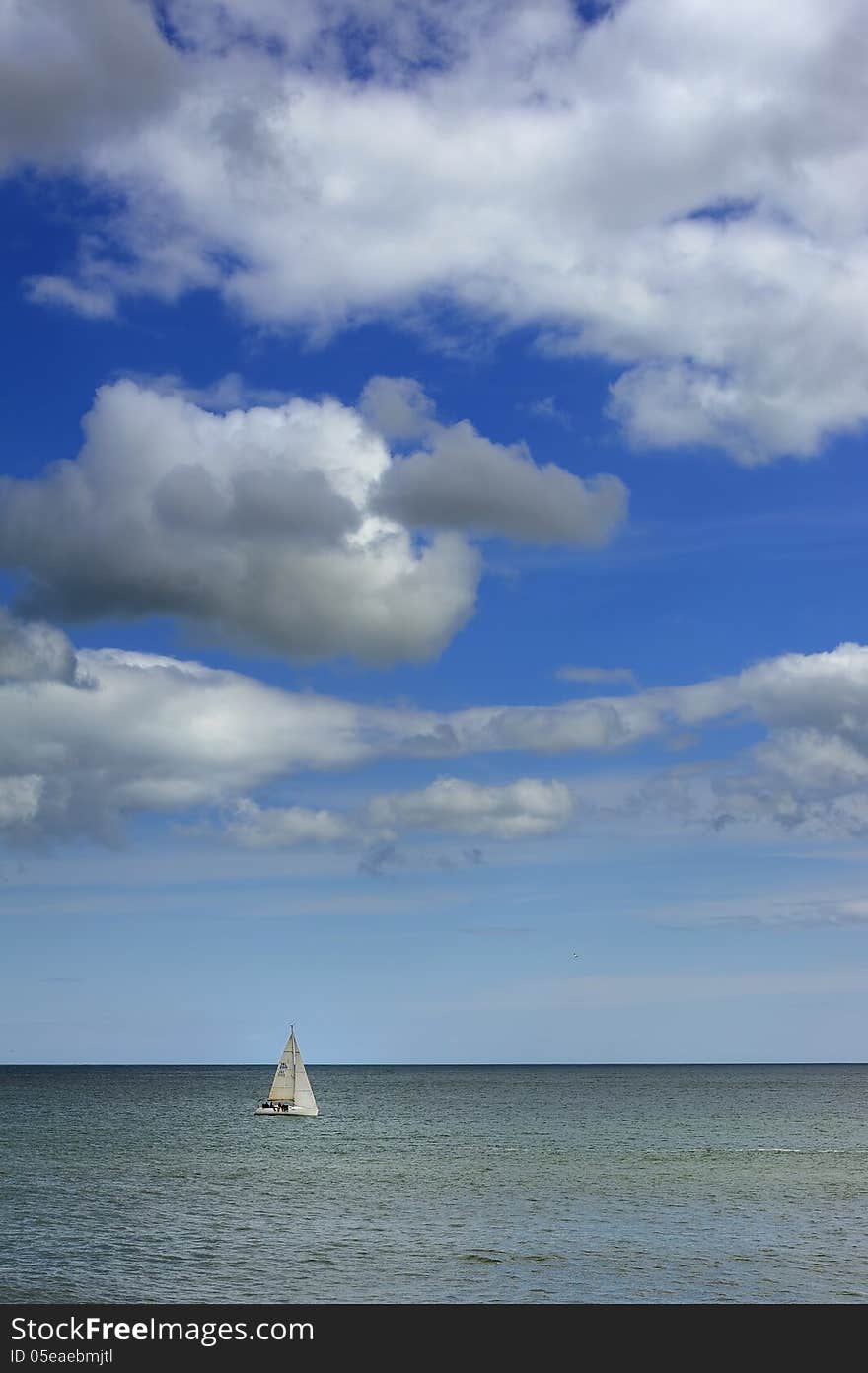 Sail Boat Out In The Ocean