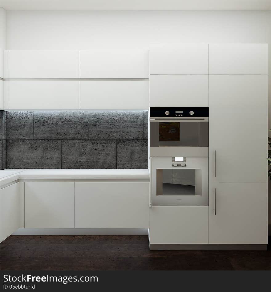 Modern kitchen house interior