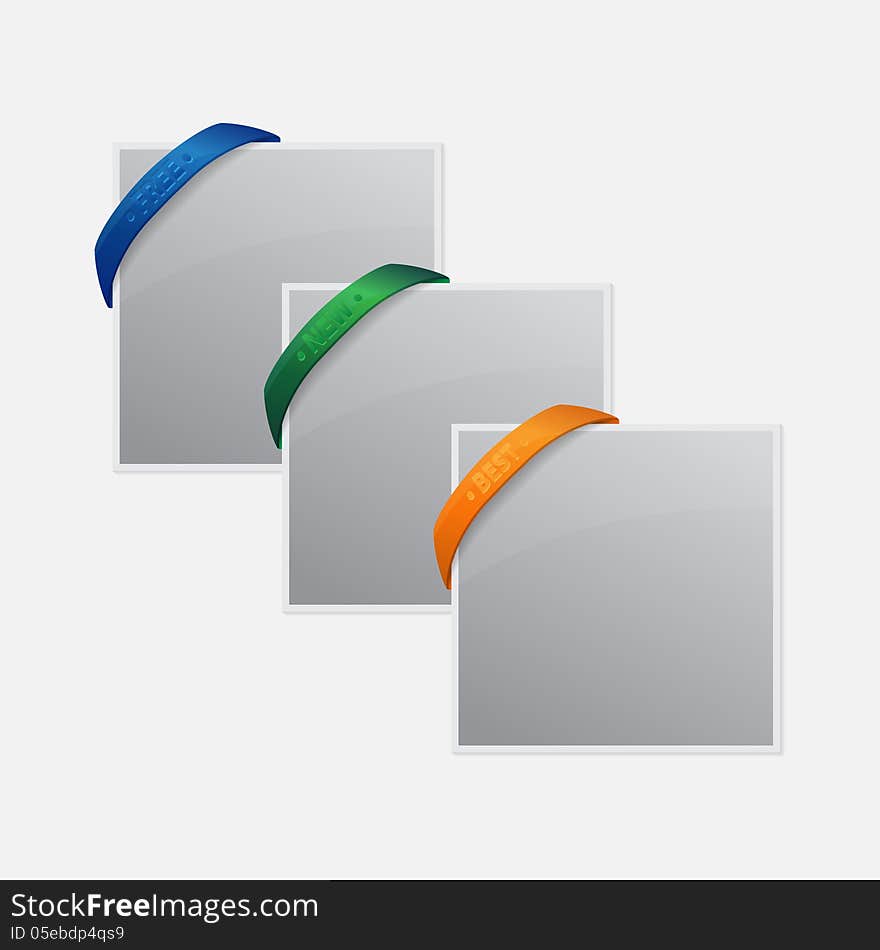 Set Of Colorful Ribbons. Vector