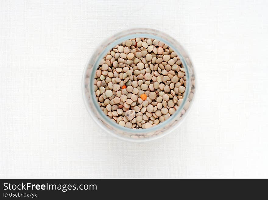 Lentil in a jar