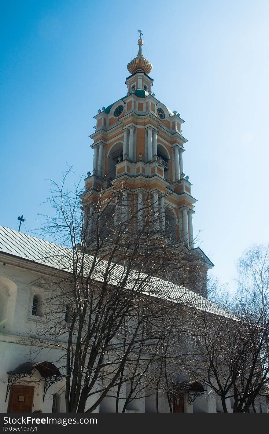 Novospassky monastery in Moscow. The Church Of St. Sergius Of Radonezh.