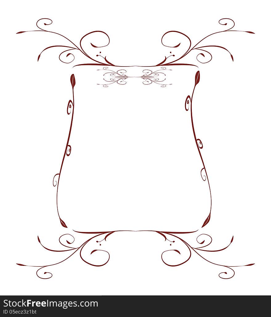 Vector ornamental decoration with flowers