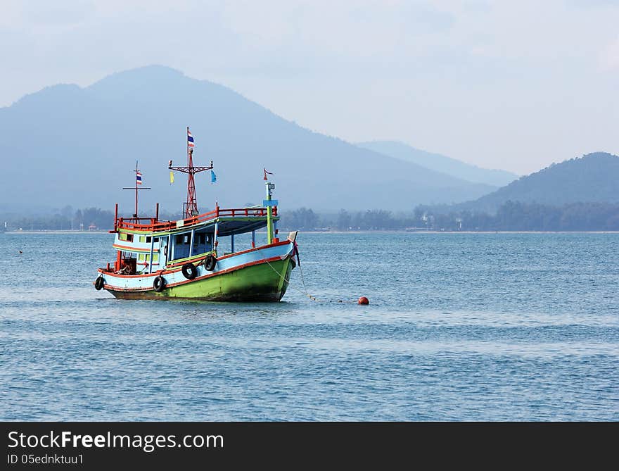 Fishing boat in sea