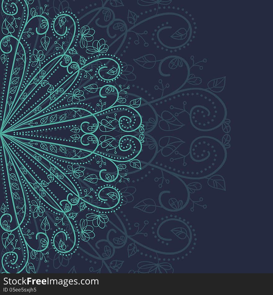 Vector summer background with flowers. Vector summer background with flowers