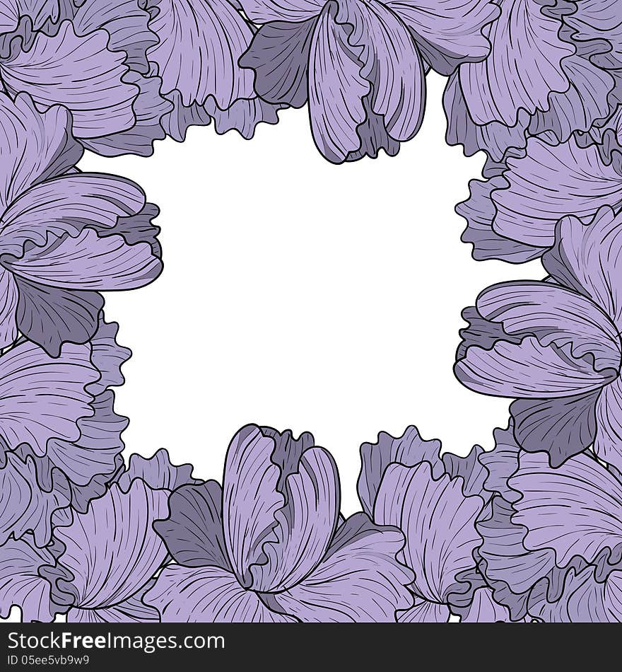 Vector summer background with flowers. Vector summer background with flowers