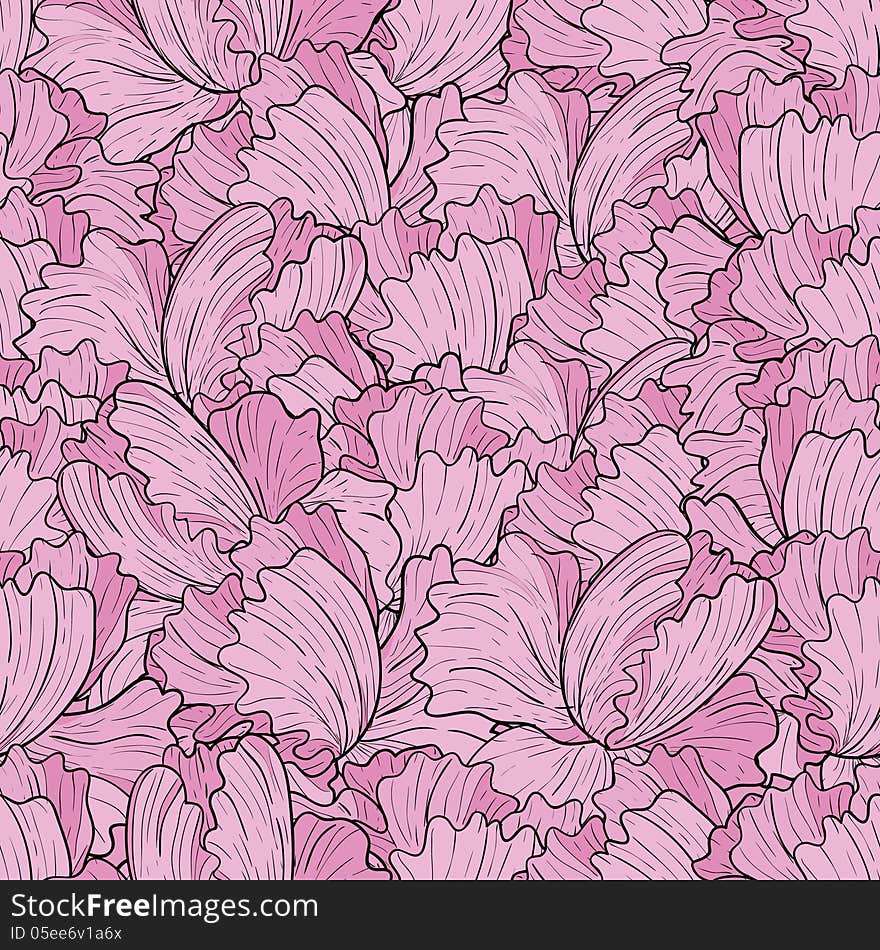 Vector seamless background with flowers. Vector seamless background with flowers