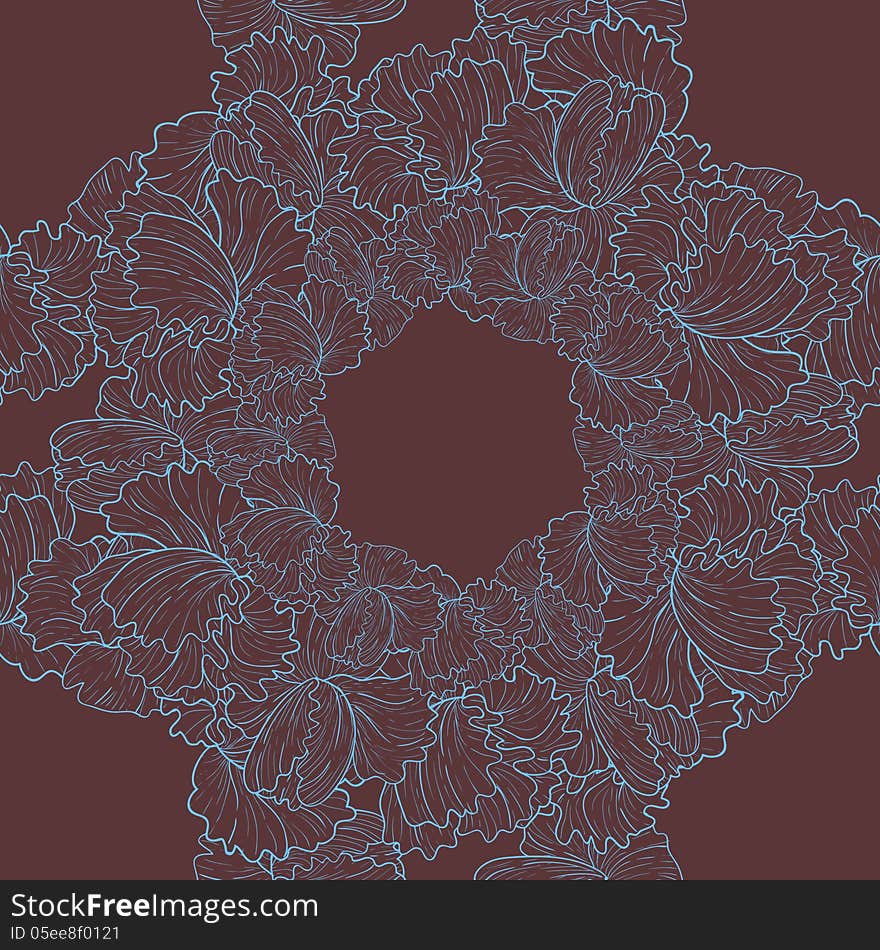 Vector seamless background with flowers. Vector seamless background with flowers