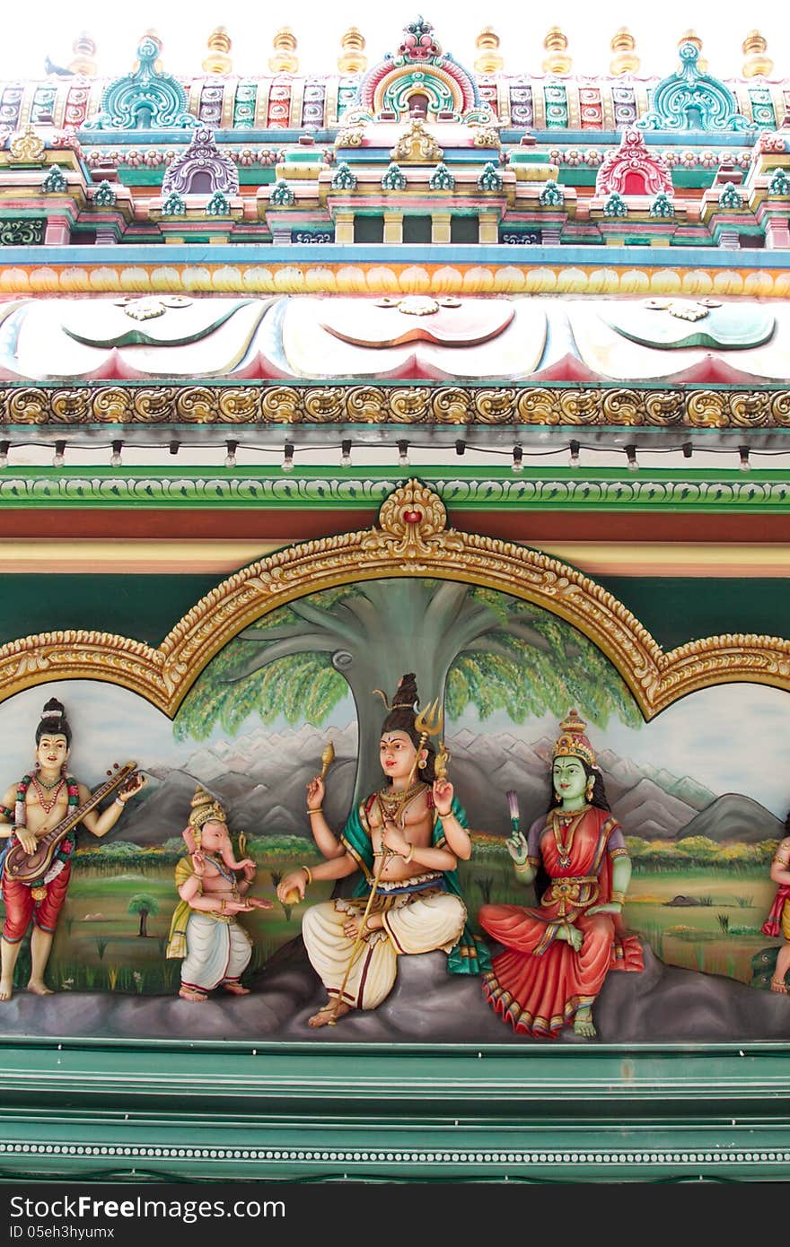 A detail of an hindu temple