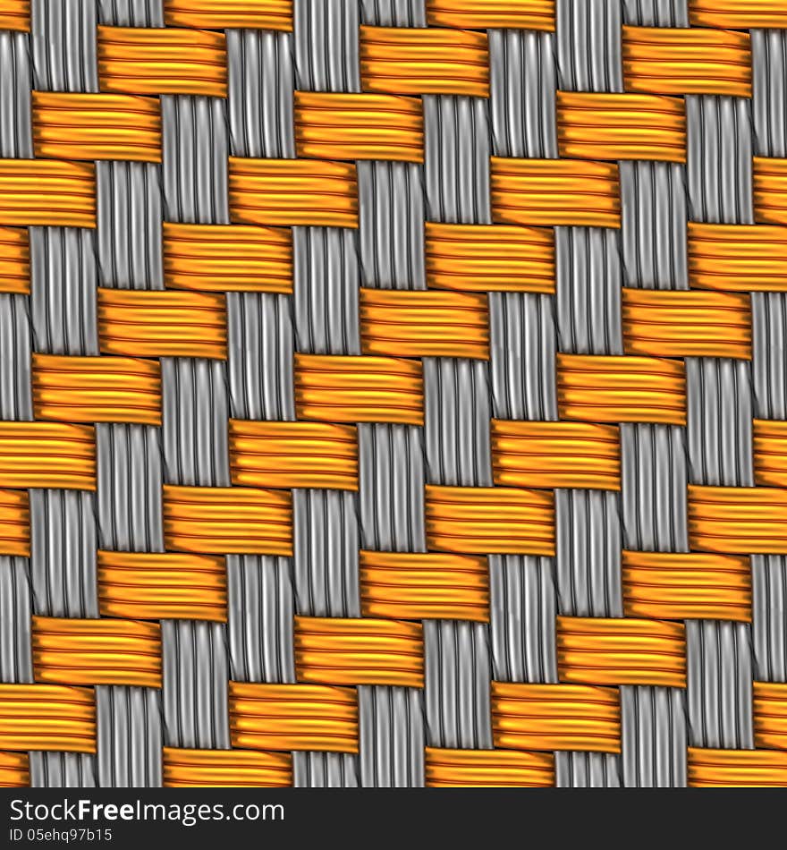 Woven Gold and Silver. Seamless Texture.