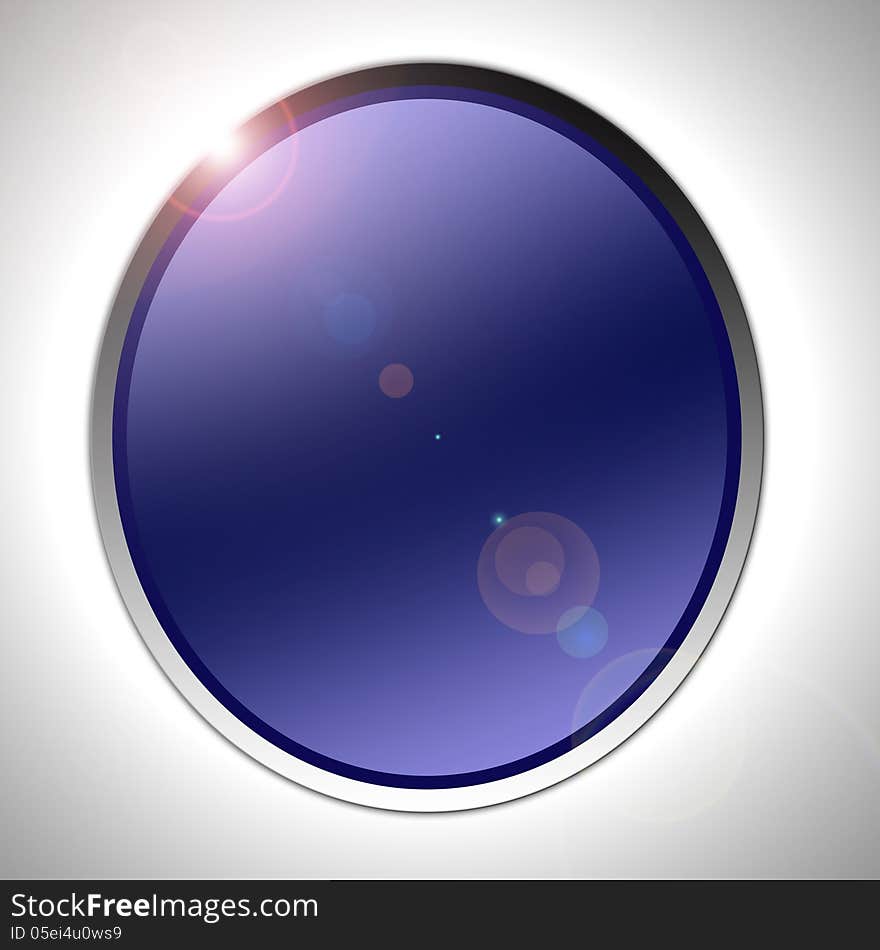 Glossy circle,blue circle with blank area for text