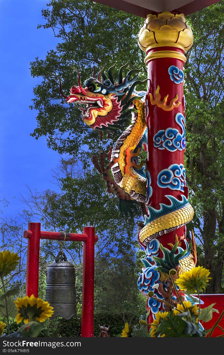 Column with the Dragon in Chinese Park on Pratumnak hill, Pattaya. Column with the Dragon in Chinese Park on Pratumnak hill, Pattaya.