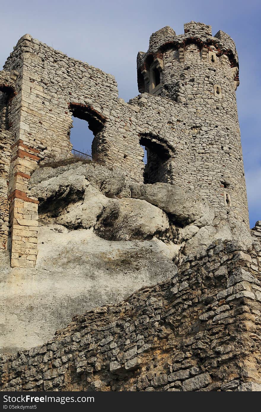 Ogrodzieniec castle ruins poland.