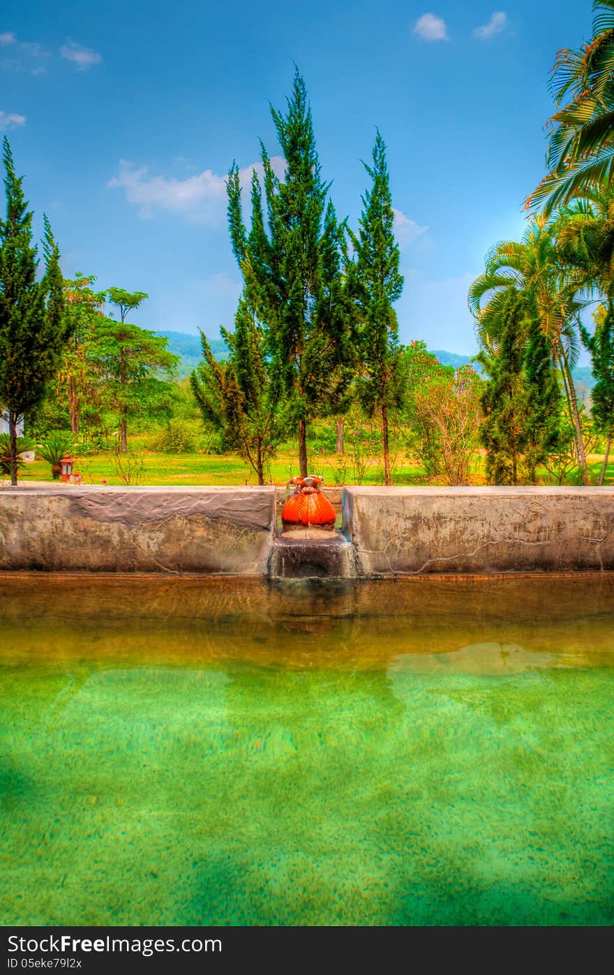 Exotic botanical garden in the North of Thailand