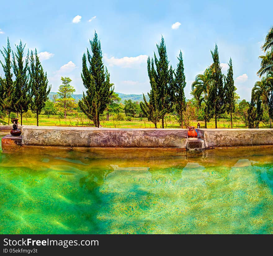 Exotic botanical garden in the North of Thailand