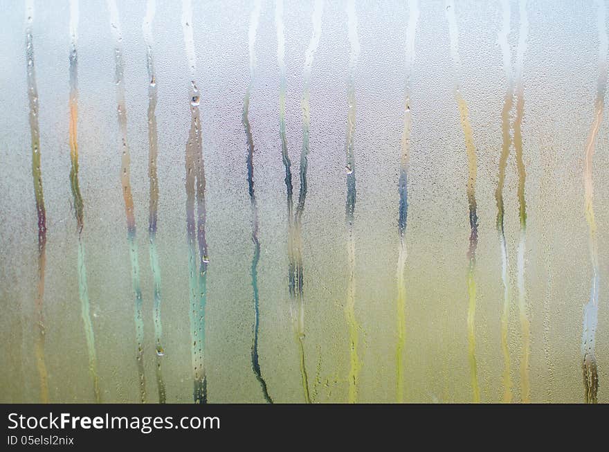 Misted window. Texture or background