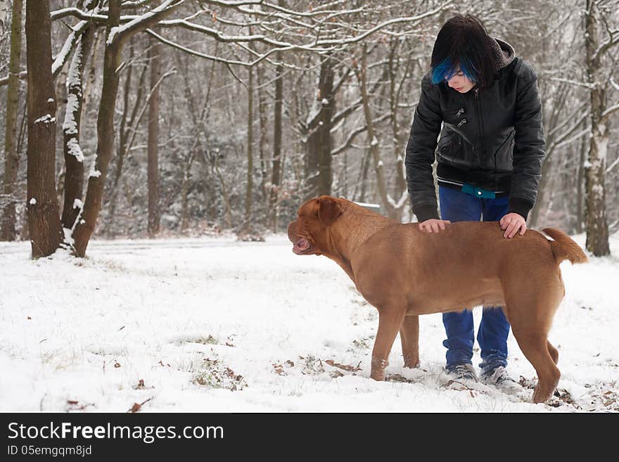 Emo Funky Boy And His Dog