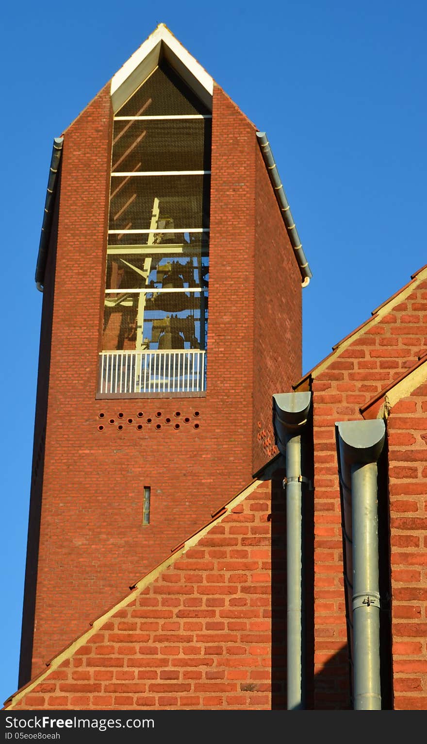 Modern red church