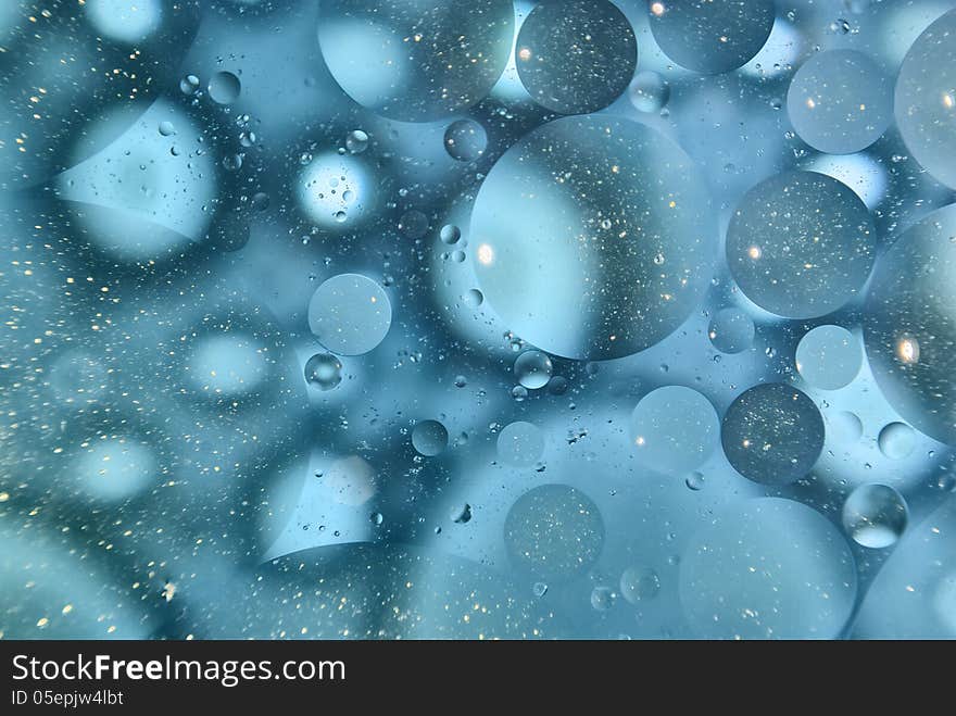 blue bubbles abstract background