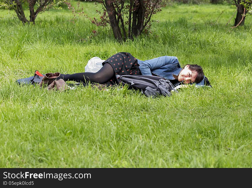 Girl resting