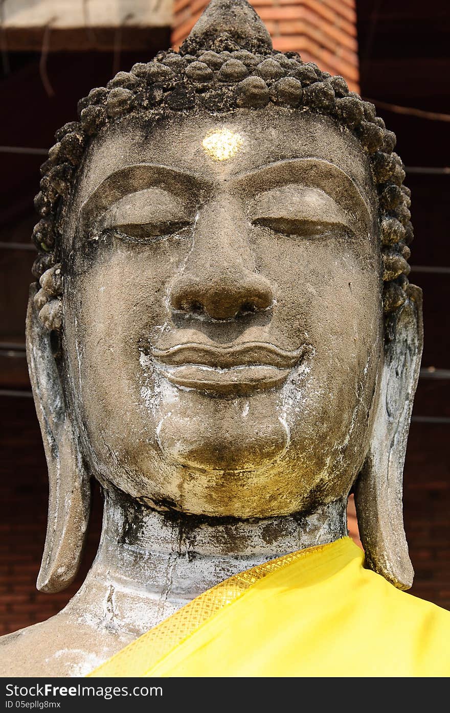 Stone Buddha image in ayudhya temple. Stone Buddha image in ayudhya temple