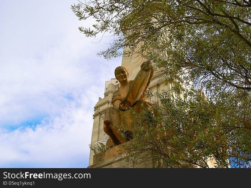 Saved natural parks in Europe trees and statues. Madrid. Saved natural parks in Europe trees and statues. Madrid