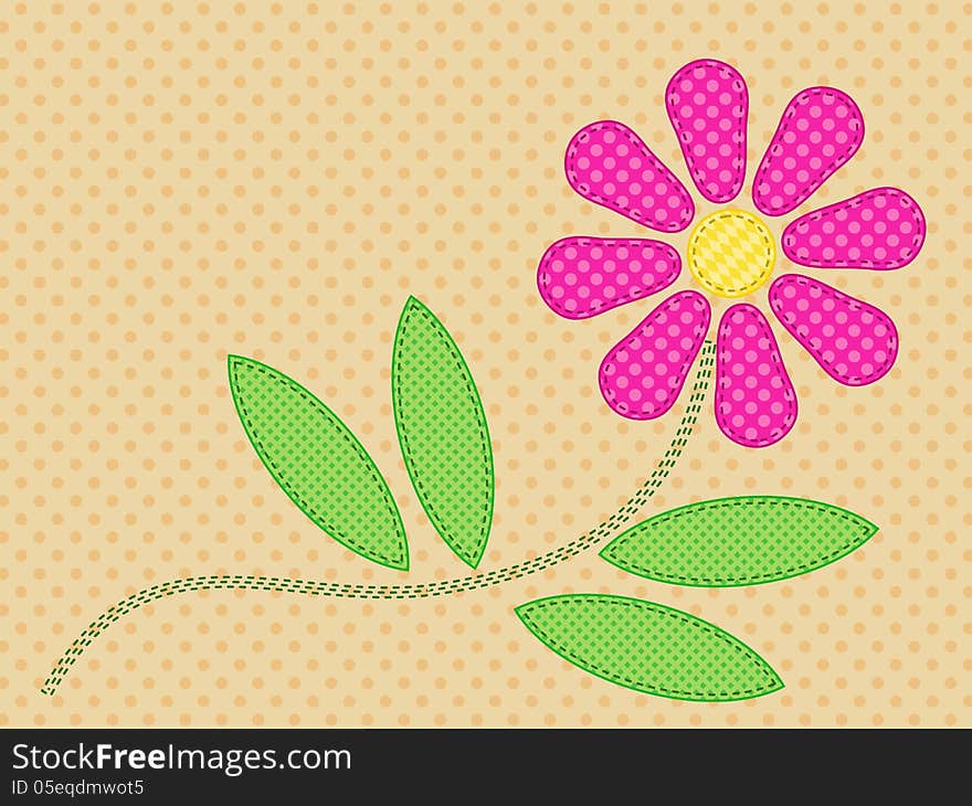 Background With Flower In Vector