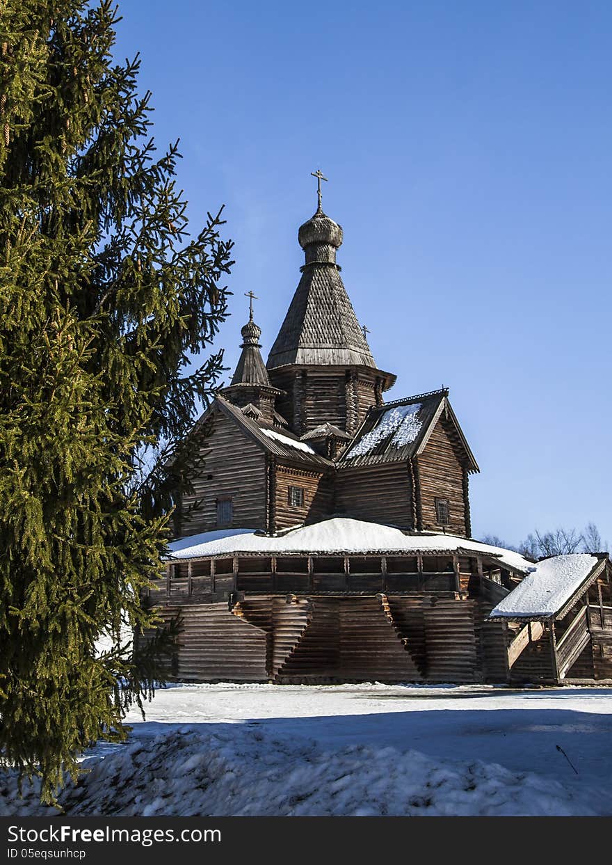 Vitoslavlitsy, Wooden Structure Museum, Veliky Novgorod. An outdoor museum of wooden structures that have been moved here and re-assembled. Vitoslavlitsy, Wooden Structure Museum, Veliky Novgorod. An outdoor museum of wooden structures that have been moved here and re-assembled