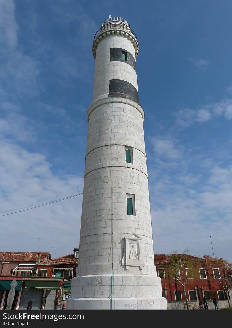 Venice - a view of the Lighthouse on the Murano Island. Venice - a view of the Lighthouse on the Murano Island