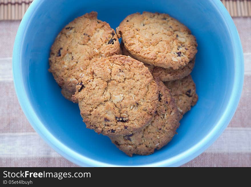 Cookies on a plate and cup. Cookies on a plate and cup