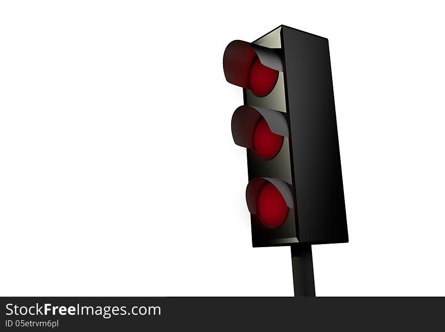 Traffic light isolated on white background. Traffic light isolated on white background.