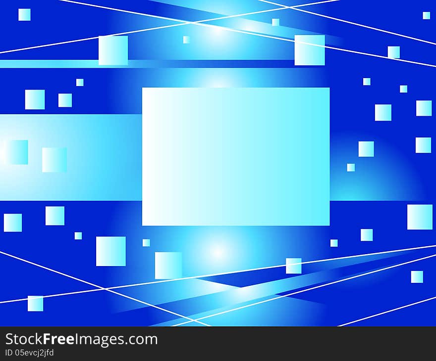 Abstract technology blue background of rectangles. Abstract technology blue background of rectangles