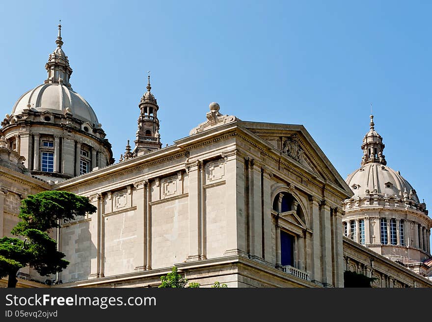 Architecture in Barcelona, very sunny day