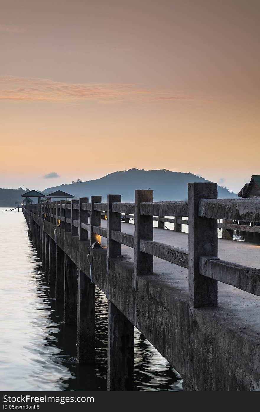 Leam Hin Seaport in the early morning, Phuket, Thailand. Leam Hin Seaport in the early morning, Phuket, Thailand