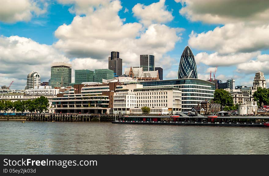 City of London on the River Thames