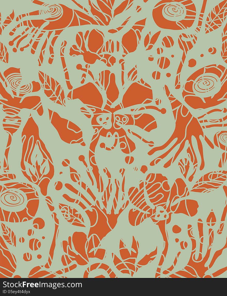 Floral background in abstract shapes. Not seamless. Floral background in abstract shapes. Not seamless.