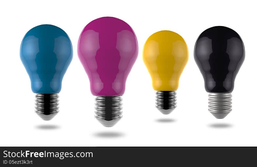 Idea light bulb 3d as creative concept