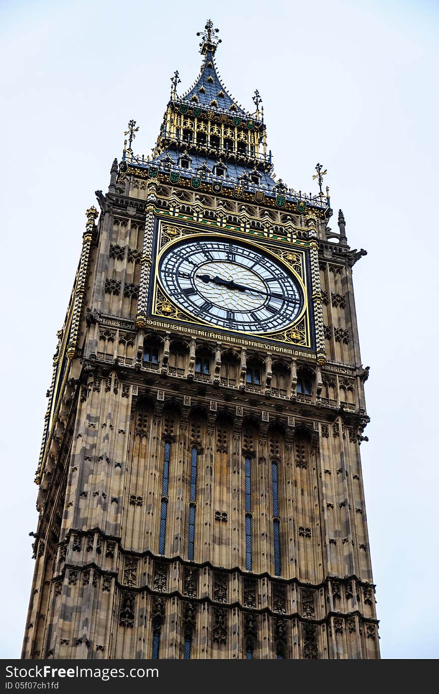 The Elizabeth Tower (Big Ben) in London, United Kingdom. The Elizabeth Tower (Big Ben) in London, United Kingdom