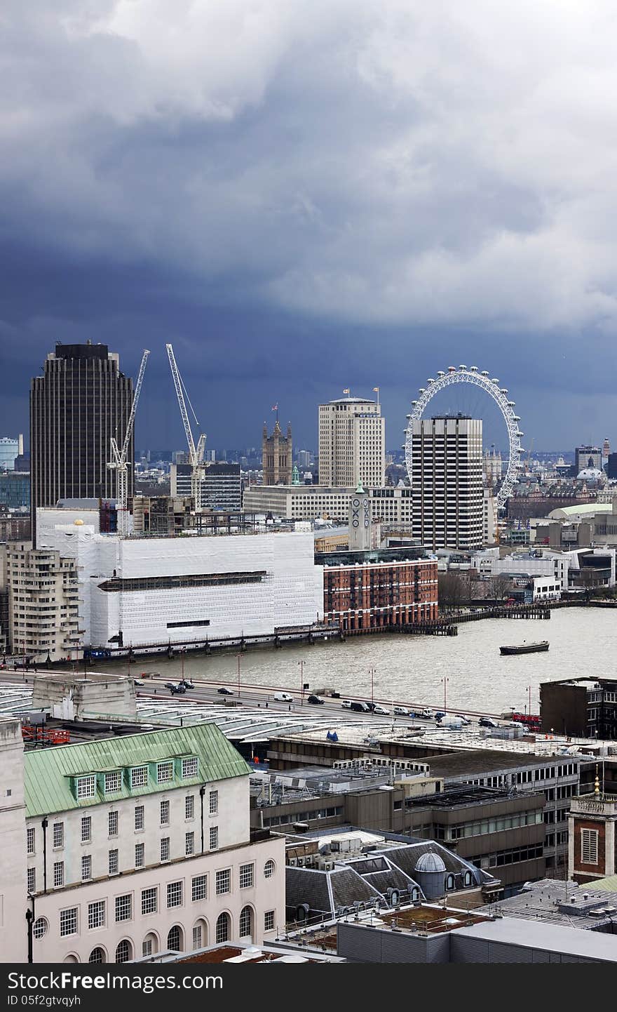 London panorama from St. Paul cathedral