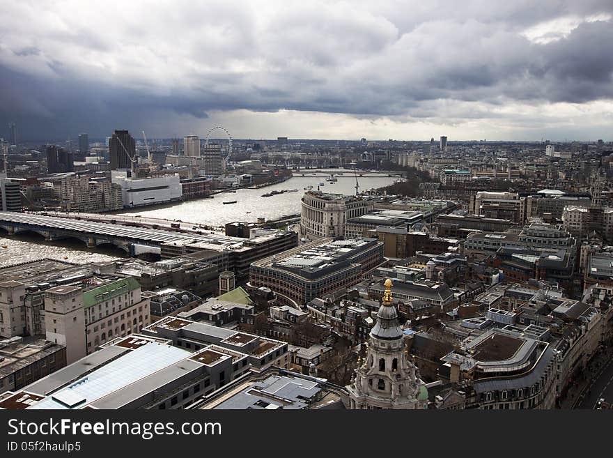 London panorama from St. Paul cathedral